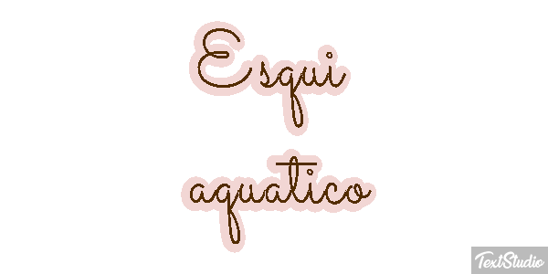 Esqui aquático Efeito do texto
