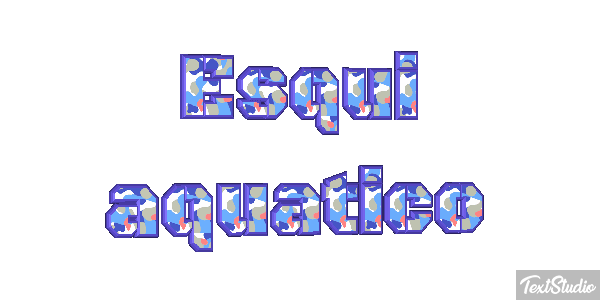 Esqui aquático Efeito do texto