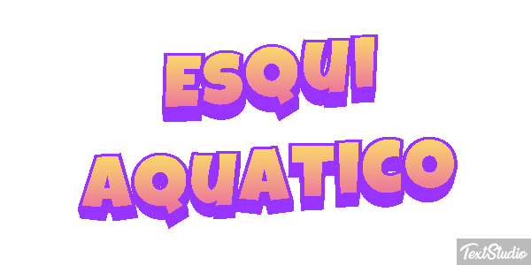 Esqui aquático Efeito do texto