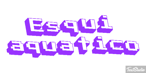 Esqui aquático Efeito do texto