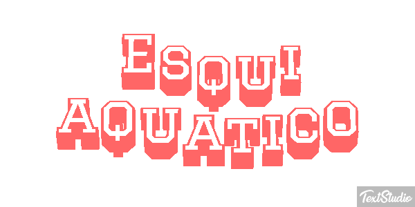 Esqui aquático Efeito do texto