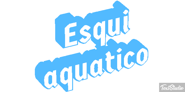 Esqui aquático Efeito do texto