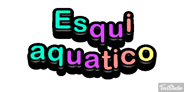 Esqui aquático Efeito do texto