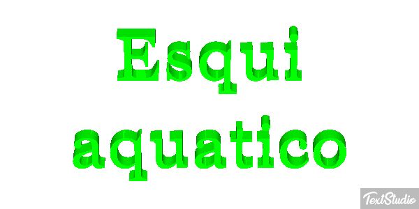 Esqui aquático Efeito do texto