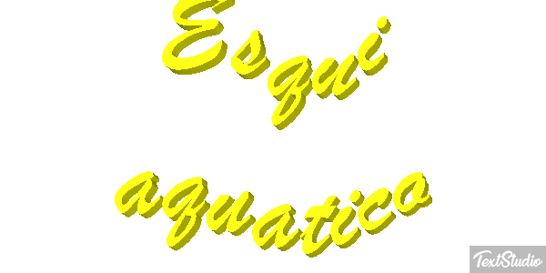 Esqui aquático Efeito do texto