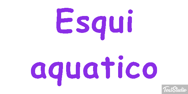 Esqui aquático Efeito do texto