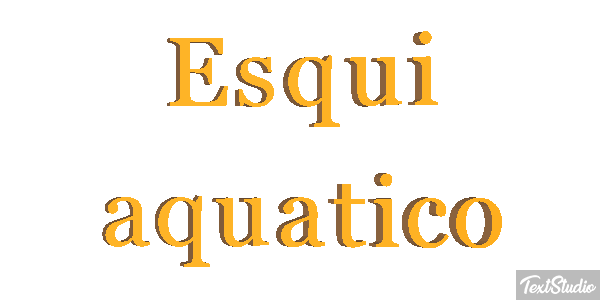 Esqui aquático Efeito do texto