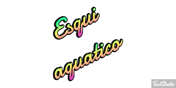 Esqui aquático Efeito do texto
