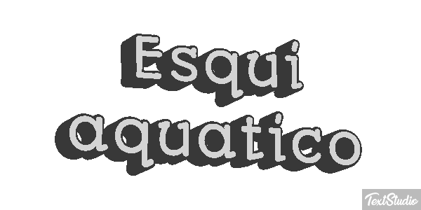 Esqui aquático Efeito do texto