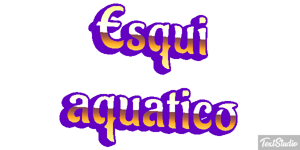 Esqui aquático Efeito do texto