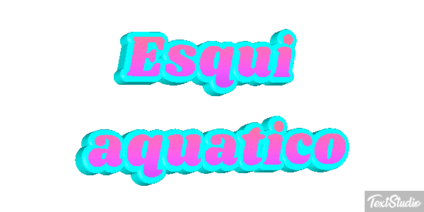 Esqui aquático Efeito do texto
