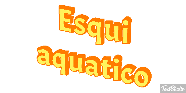 Esqui aquático Efeito do texto