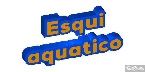 Esqui aquático Efeito do texto