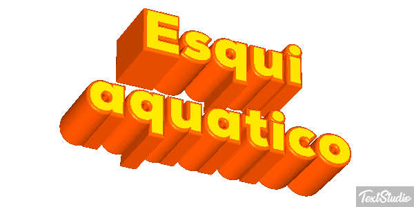 Esqui aquático Efeito do texto