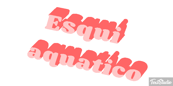 Esqui aquático Efeito do texto
