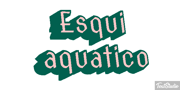 Esqui aquático Efeito do texto