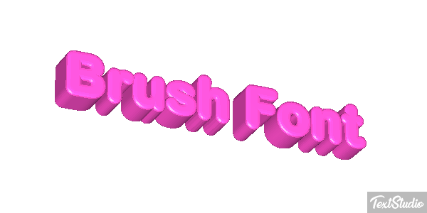 Brush Font Effetto testo