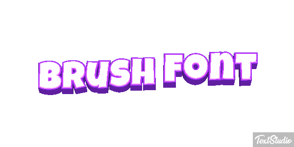 Brush Font Effetto testo