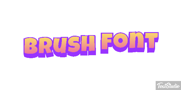 Brush Font Effetto testo