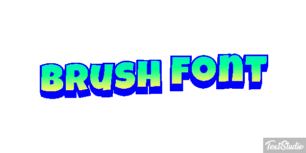 Brush Font Effetto testo