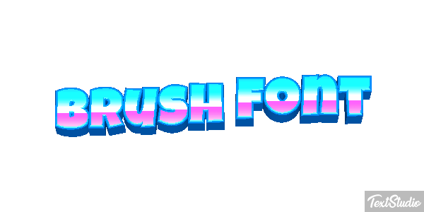 Brush Font Effetto testo