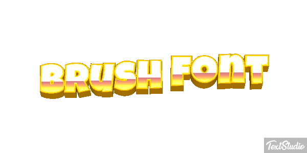 Brush Font Effetto testo