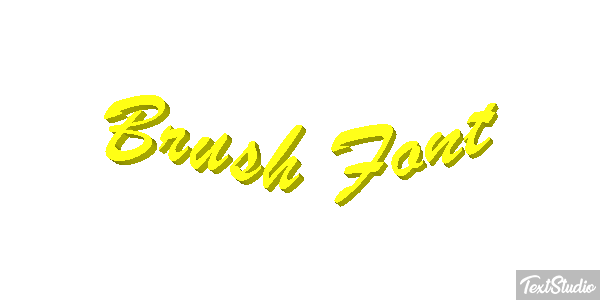 Brush Font Effetto testo