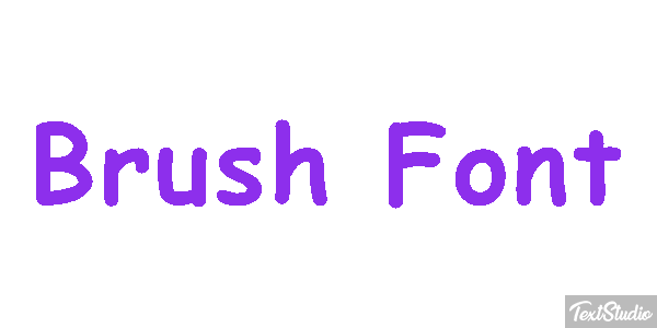 Brush Font Effetto testo