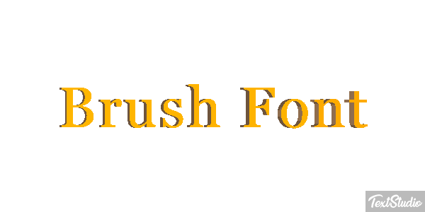 Brush Font Effetto testo