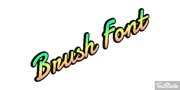 Brush Font Effetto testo