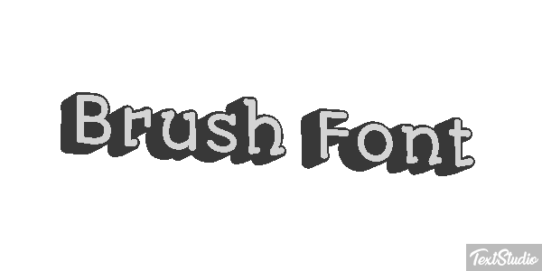 Brush Font Effetto testo