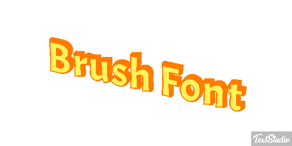 Brush Font Effetto testo