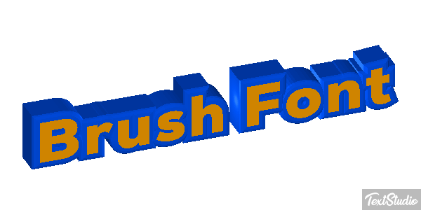 Brush Font Effetto testo