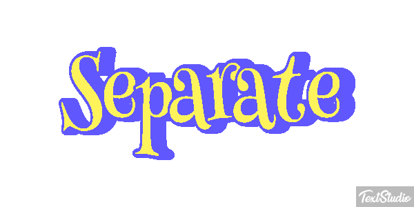 Separate Text effect