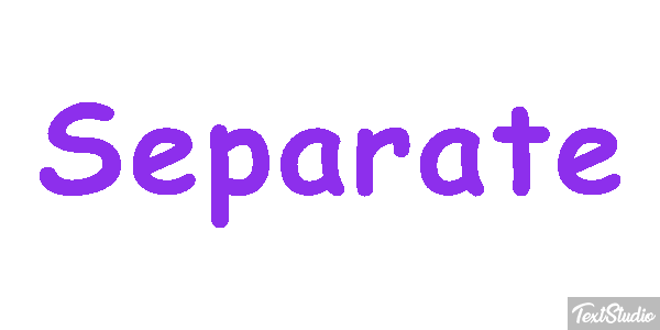 Separate Text effect