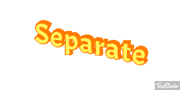 Separate Text effect