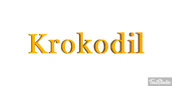 Krokodil Texteffekt