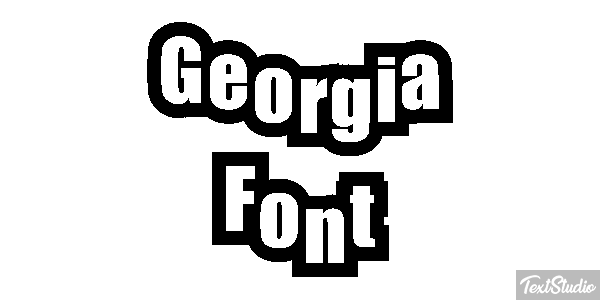 Georgia Font Text effect