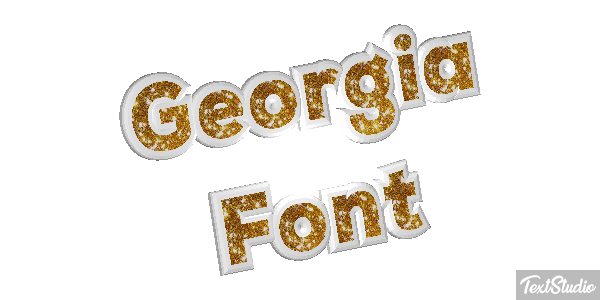 Georgia Font Text effect