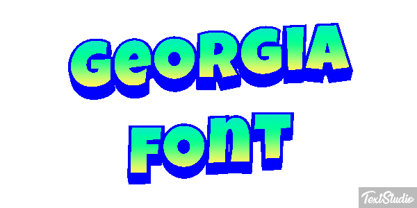 Georgia Font Text effect