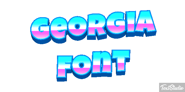 Georgia Font Text effect