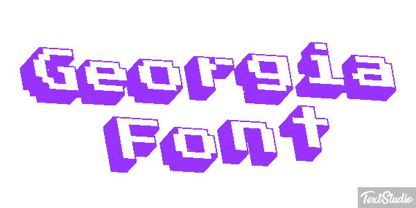 Georgia Font Text effect