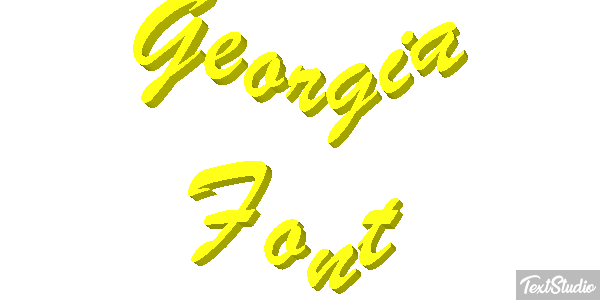 Georgia Font Text effect