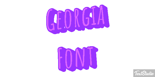 Georgia Font Text effect