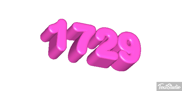 1729 Text effect