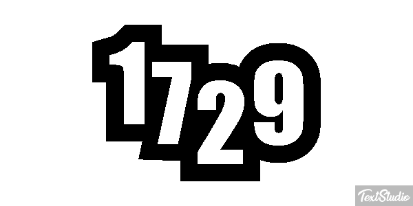 1729 Text effect