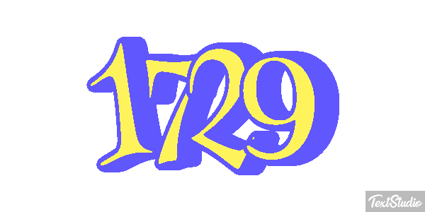 1729 Text effect