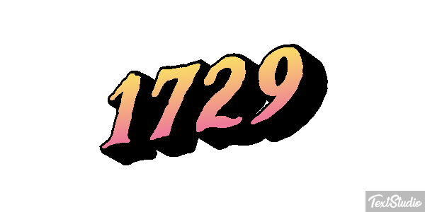 1729 Text effect