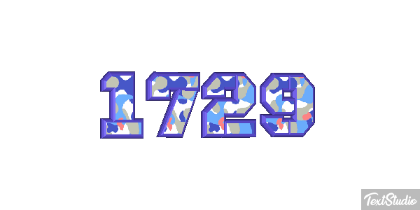 1729 Text effect