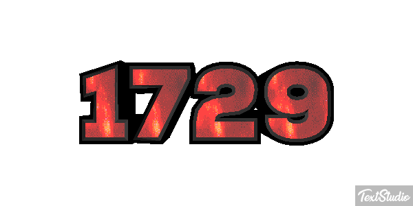 1729 Text effect
